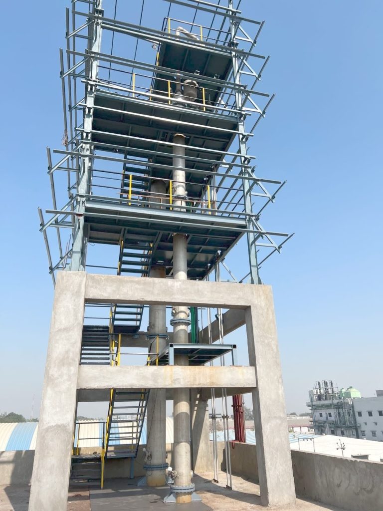 Boiler Chimney Stack with Service Tower