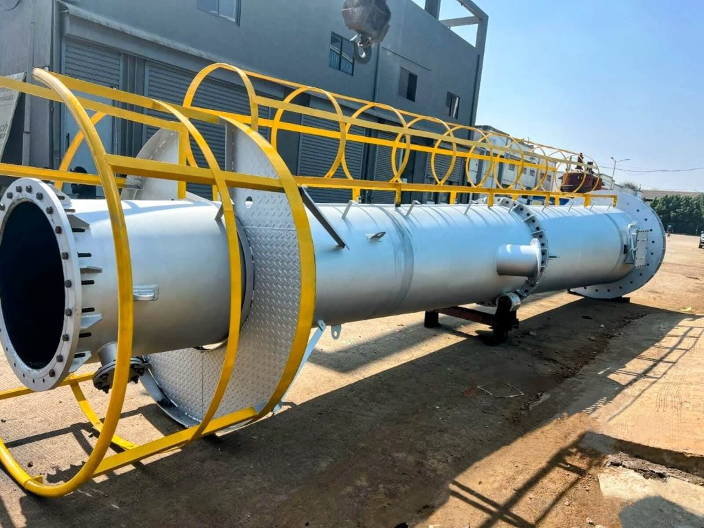 Industrial Chimney Stack Shell with Access Cage