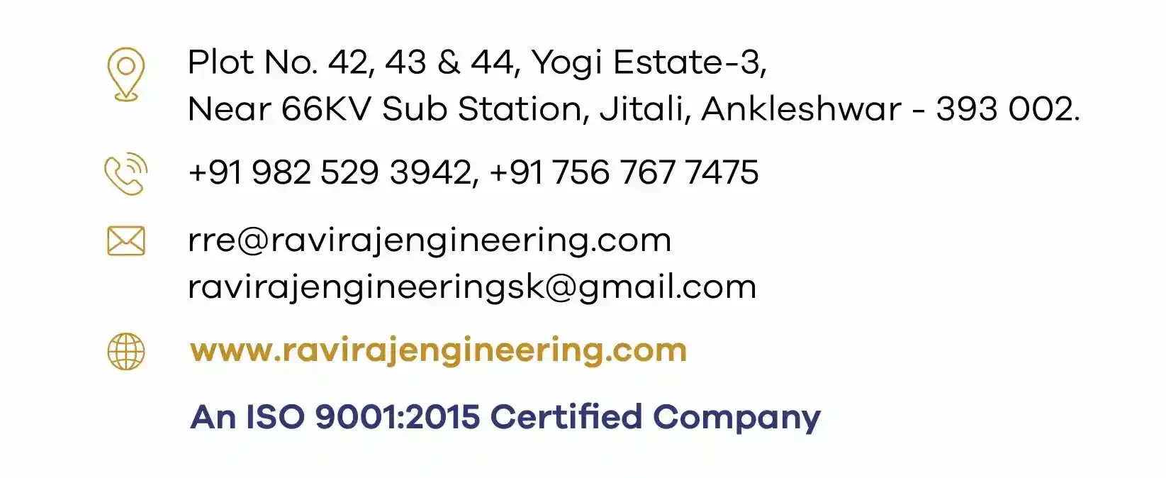 Raviraj Engineering Contact Form